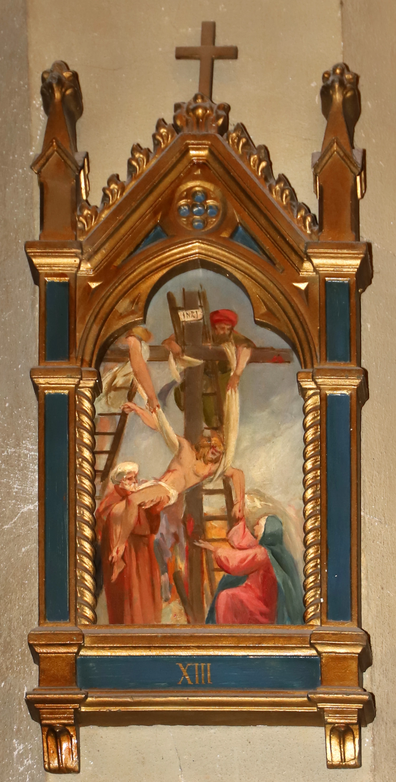 Via Crucis, 1927, stazione 13 deposizione - Chiesa dei sette santi, Firenze